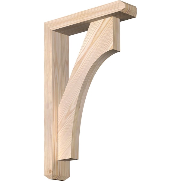 Ekena Millwork Westlake Craftsman Smooth Bracket w/ Offset Brace, Douglas Fir, 3 1/2"W x 14"D x 22"H BKT0402X14X22WTL04SDF - main